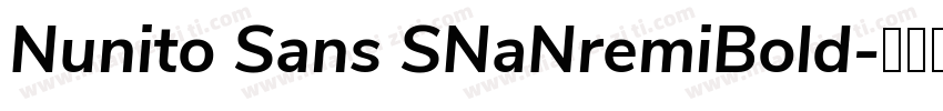 Nunito Sans SNaNremiBold字体转换